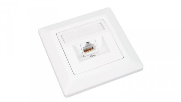 Gniazdko Solarix CAT6 UTP 1 x RJ45 podtynkowe białe SX9-1-6-UTP-WH