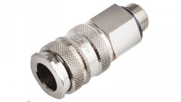 Szybkozłączka pneumatyczna, materiał Mosiądz, złącze G 3/8 męskie, RS PRO CEJN 410, Rectus 27, TST 410