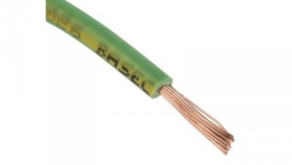 Przewód jednożyłowy linkowy, 2491B, 1.5 mm², 30/0,25 mm, 15 AWG, Bezhalogenowe, 750 V, Zielony/Żółty, dł. 100m, RS PRO