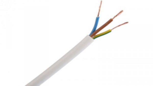 Sieciowy kabel zasilający 3 Core Polichlorek winylu PVC Sheath Biały 6.47mm od , 300 V, 500 V