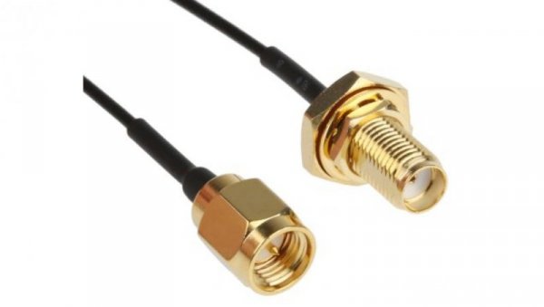 Kabel koncentryczny, Czarny Gniazdo SMA Wtyk SMA 300mm, RS PRO Z zakończeniem