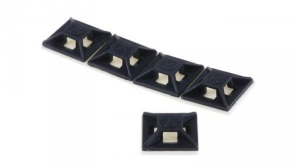 Mocowanie opaski kablowej samoprzylepne, 12.5mm x 12,5 mm, kolor: Czarny, 50-szt., RS PRO