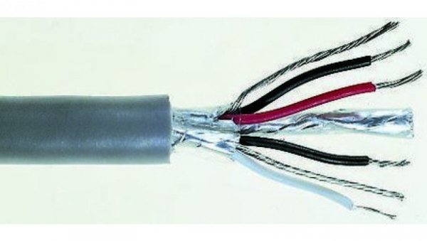 Wieloparowy kabel przemysłowy, 2 -parowy , 22 AWG AWG , izolacja PVC Ekranowany Skrętka
