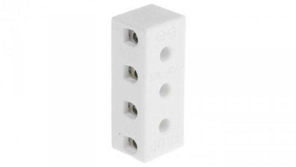 4mm² Złącze wtykowe do druku Biały 4-żyłowe, Wkręcane, 450 V Śruba