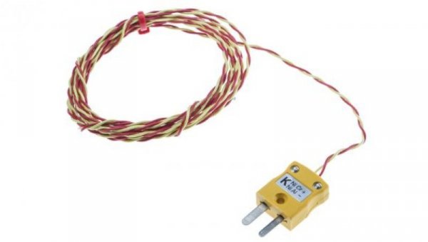 Termopara typ K do +250C 2m kabel 2m, Stop niklu i aluminium, stop niklu i chromu ANSI