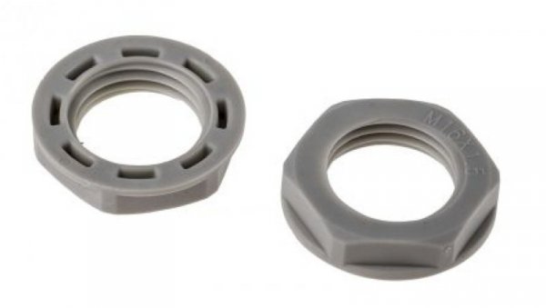 Nakrętka do dławnic kablowych, M16, IP68, kolor: Szary, materiał: Nylon 66, RS PRO