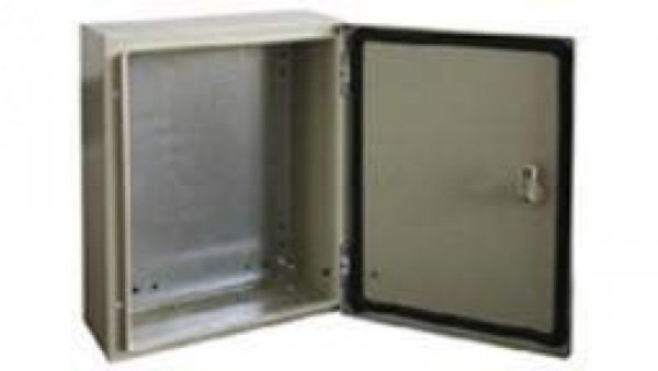 Szafka ścienna rozdzielcza RAL 7032, materiał: Stal, IP66, 600 x 800 x 400mm, RS PRO