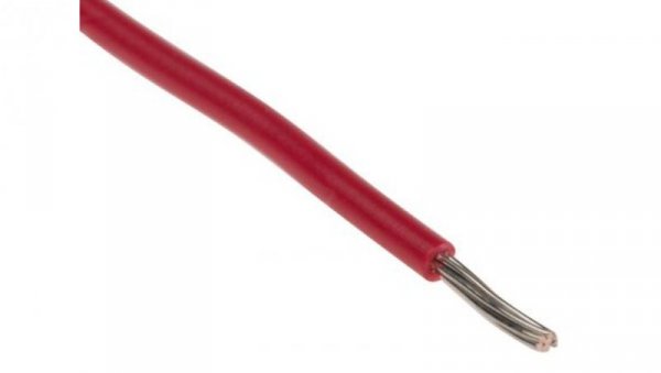 Przewód o podwyższonej odporności PVC Czerwony, 250m 0,22 mm² 7/0,2 mm, 250 V, -40 → +105C, Ø 1.2mm, RS PRO