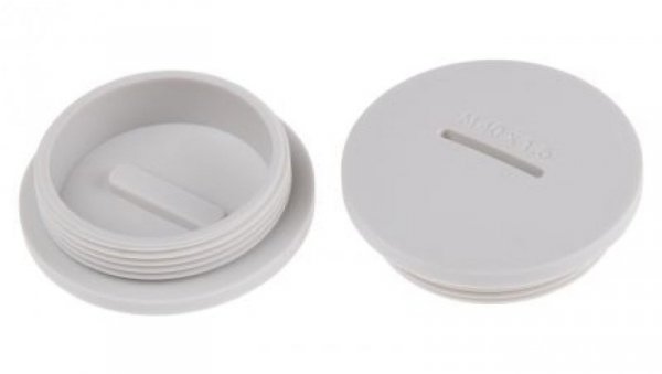 Zaślepka, Szary M40 x 1.5 Gwintowany, Nylon 66, Zaślepianie, 39.9mm 45.8mm RS PRO