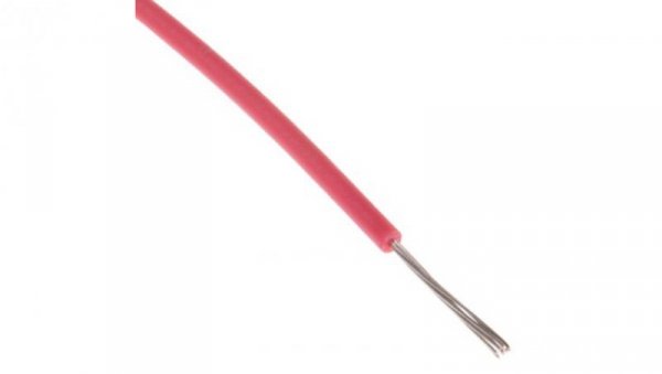 Przewód jednożyłowy linkowy, Przewód instalacyjny, 0,08 mm², 7/0,12 mm, 28 AWG, MPPE, 600 V, Czerwony, dł. 100m, RS PRO