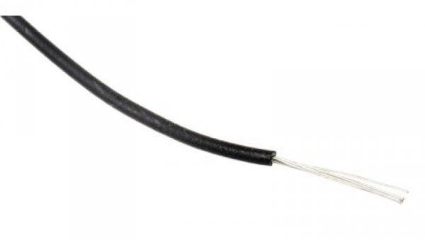 Przewód jednożyłowy linkowy, Przewód instalacyjny, 0,13 mm², 7/0,16 mm, 26 AWG, MPPE, 600 V, Czarny, dł. 100m, RS PRO