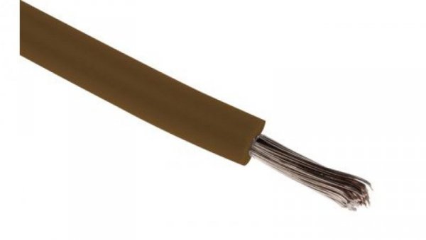 Przewód jednożyłowy linkowy, Przewód instalacyjny, 0,33 mm², 7/0,12 mm, 22 AWG, MPPE, 600 V, Brązowy, dł. 100m, RS PRO