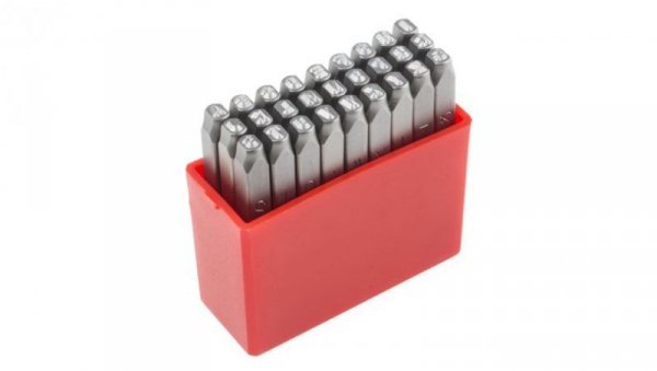 Zestaw wybijaków liter, H 2.5mm, 27-szt., (Od A do Z), RS PRO