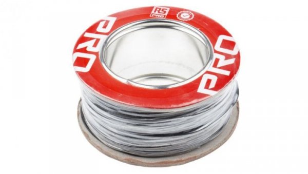 Przewód o podwyższonej odporności ETFE Czarny, 100m 19/0,2 mm, 600 V, -75→ +150 C., Ø 1.55mm, RS PRO