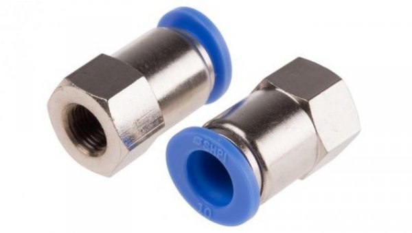 Adapter gwintowany prosty gwint – rura, 10 barów