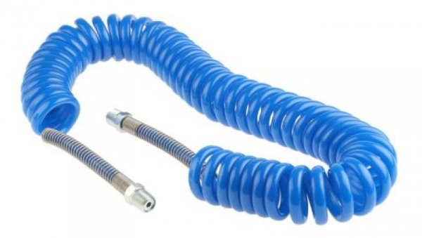 Przewód pneumatyczny spiralny 4m Niebieski, PUR, R 1/4 RS PRO