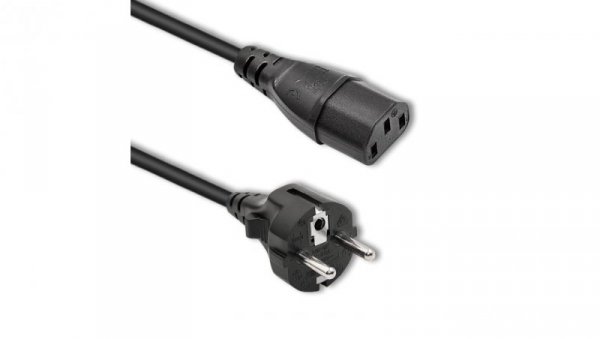 Qoltec Kabel zasilający IEC C13/SCHUKO 3x0.75mm² 1.8m