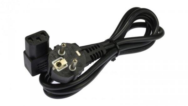 Kabel zasilający 230V 10A kątowy IEC320 C13 1,5m