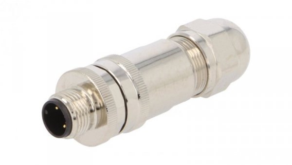 Złącze okrągłe M12 męskie proste ekranowane 3pin 250V PG9 T4111012031-000