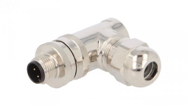Złącze okrągłe M12 żeńskie kątowe ekranowane 4pin 250V PG7 T4112511041-000