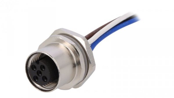 Złącze okrągłe M12 żeńskie proste 4pin 250V 0,2m T4171310004-001