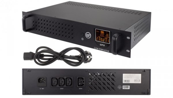 GT POWERbox UPS 850VA/510W 3x IEC C13 1x Schucko 19 USB
