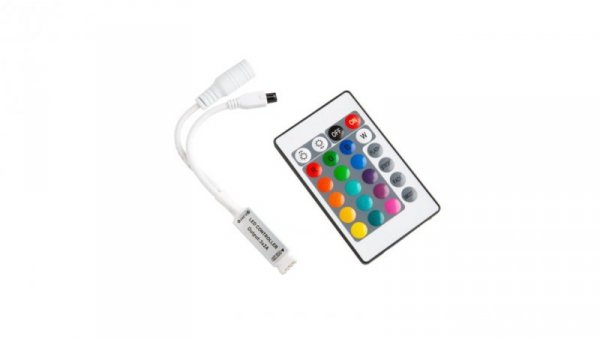 STEROWNIK LED RGB IR 24 PRZYCISKI 6A 72W EC79456