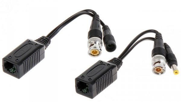 Transformator do przesyłania sygnału wideo + zasilanie po skrętce, AHD, HD-CVI, HD-TVI, CVBS, 4K UHD TR-1RJ-HD*P2