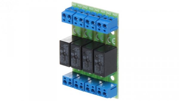 Moduł przekaźnikowy zwierny 4 wyjścia 10-16VDC 10A(max), 30VDC/50VAC (max) wyjście 4xNO PK4-12-ZN/S