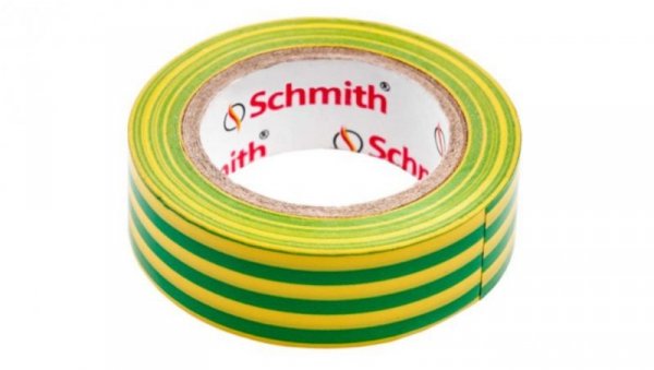 Taśma izolacyjna zielono-żółta mocna 10m samogasnąca - Schmith