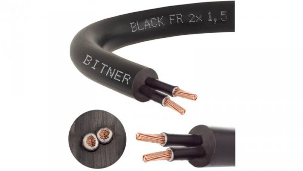 Przewód sterowniczy prądowy BiT 500 Black FR 300/500V 2x1,5 linka do ziemi Bitner /200m/