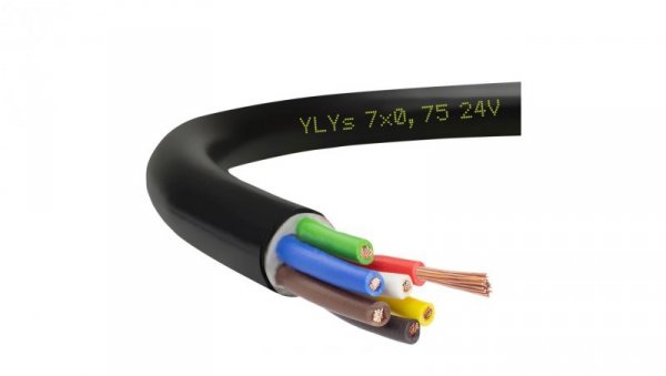 Przewód przyczepowy samochodowy YLYs 7x0,75 24V Elektrokabel /100m/