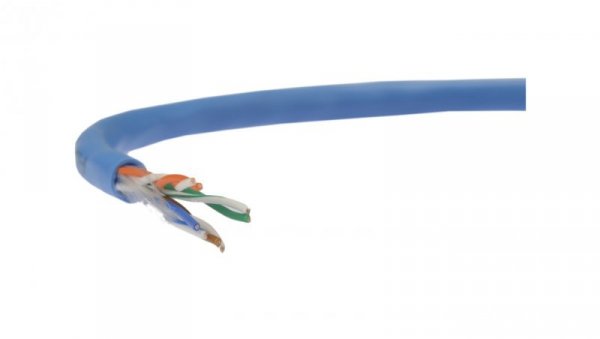 Kabel UTP kat.5e U/UTP 4x2x0,48 linka niebieska Alantec /100m/