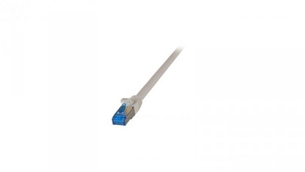 Patchcord SFTP 3m Cat6a Superflex szary na kablu Cat7