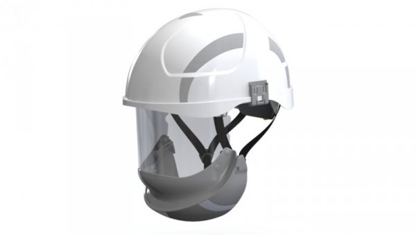HUBIX SECRA H058S F113.WSE2 Biały hełm elektroizolacyjny, osłona twarzy klasy 2 Box-test, do 20 kV AC / 1,5 kV DC