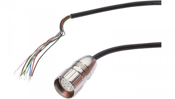 Akcesoria, Kabel połączeniowy, 5m, M23 żeński (gniazdo) 12-pinowy prosty, Końcówka z wolnym przewodem, AV000095