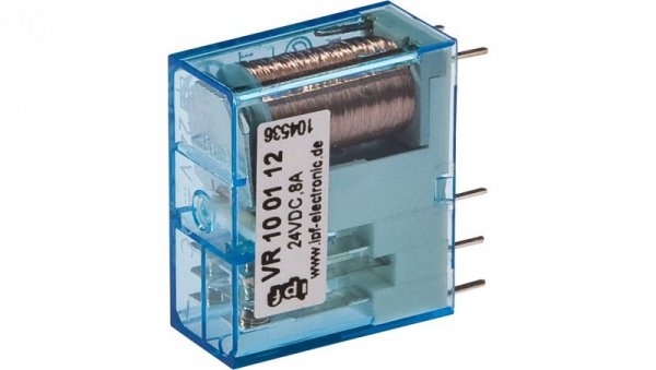 Przekaźnik kołyskowy, 79x75x15mm, 2 zestyki przełączne, 8A, 24V DC, -40-70C, VR100112