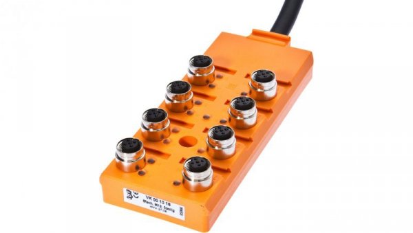 Rozdzielacz, 30x152x60mm, 10-30V DC, 8x M12 5pin, Stały rozdzielacz kablowy / podłączona linia magistralna, VK001016