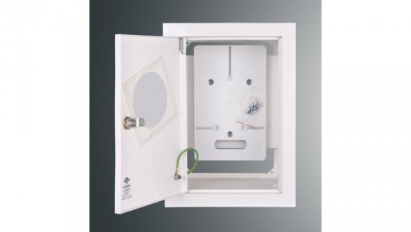 Rozdzielnica p/t licznikowa RW 18NN T1F 312x213x170 pełne drzwi zamek patent.9081 IP30 RAL 9003