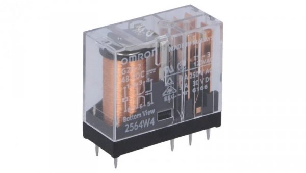 Przekaźnik elektromagnetyczny DPDT 5A/250VAC G2R-2 48VDC
