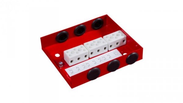 Puszka instalacyjna przelotowo-rozgałęźna 9 zaciskowa od 0,5 do 6 mm² PP-BXM typ 3.2
