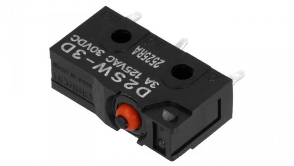 Mikroprzełącznik SNAP ACTION bez dźwigni SPDT 3A/125VAC IP67 D2SW-3D