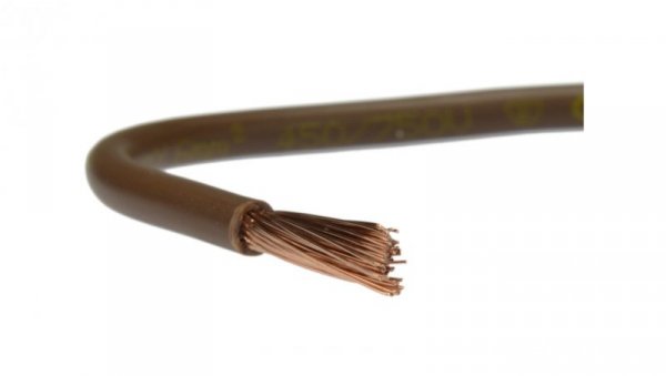 Przewód instalacyjny H07V-K / LgY 4 750V brązowy linka giętka Elektrokabel /500m/