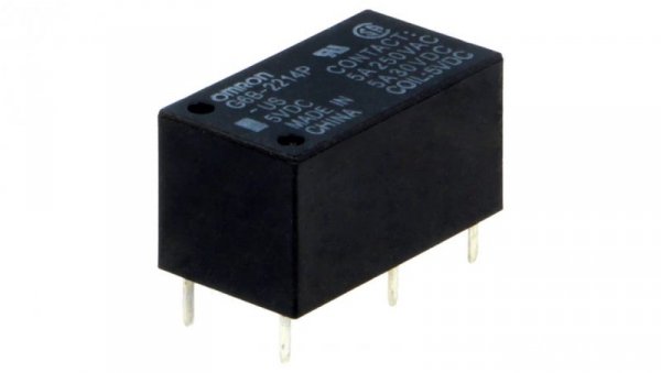 Przekaźnik elektromagnetyczny DPST-NO Ucewki 5VDC 5A/250VAC G6B-2214P-US 5VDC
