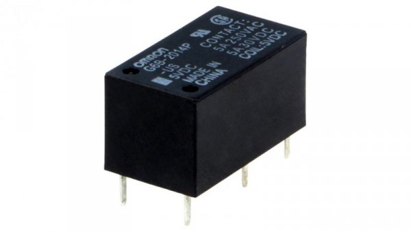 Przekaźnik elektromagnetyczny DPST-NC Ucewki 5VDC 5A/250VAC G6B-2014P-US 5VDC