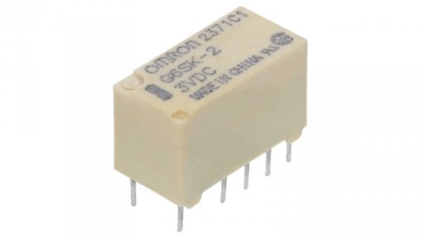 Przekaźnik elektromagnetyczny DPDT Ucewki 3VDC 0,5A/125VAC G6SK-2 DC3