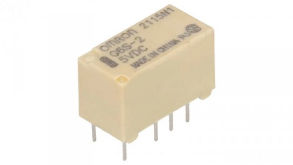 Przekaźnik elektromagnetyczny DPDT 0,5A/125VAC G6S-2 5VDC
