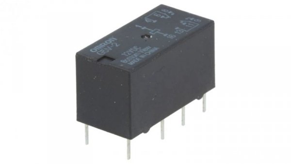 Przekaźnik elektromagnetyczny DPDT 0,5A/125VAC G5V-2 12VDC