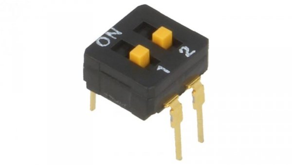 Przełącznik DIP-SWITCH Ilość sekcji 2 ON-OFF 0,03A/30VDC A6D-2103