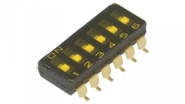 Przełącznik DIP-SWITCH Ilość sekcji 6 ON-OFF 0,025A/24VDC A6S-6102-H